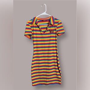 SHEIN Multicolor Striped Mini Dress